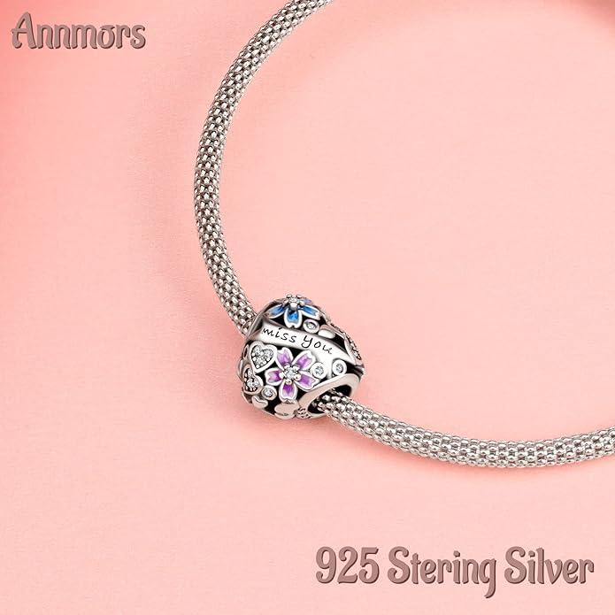 Annmors Charms for Bracelets Family Animal Safety Chains Nature Dangle for Women Bracelets & Necklace Pendant