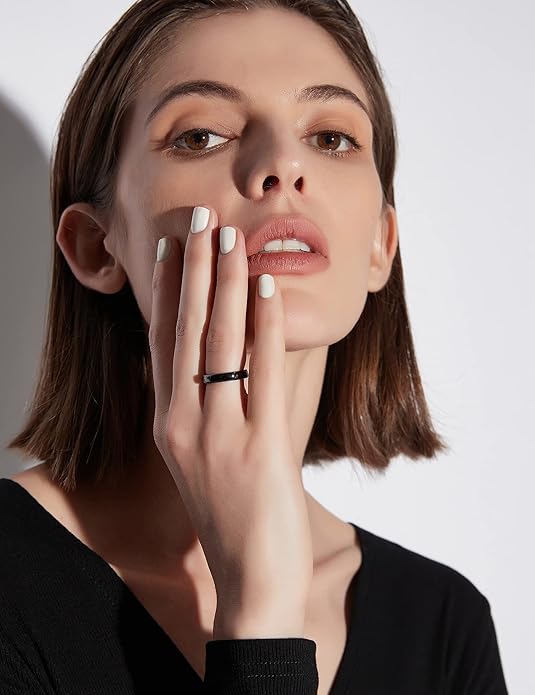 Greenpod 2mm 4mm 6mm Tungsten Wedding Bands Ring for Women Men Rose Gold/Silver/Gold/Black Polished Slim Engagement Promise Rings Comfort Fit Size 4-13