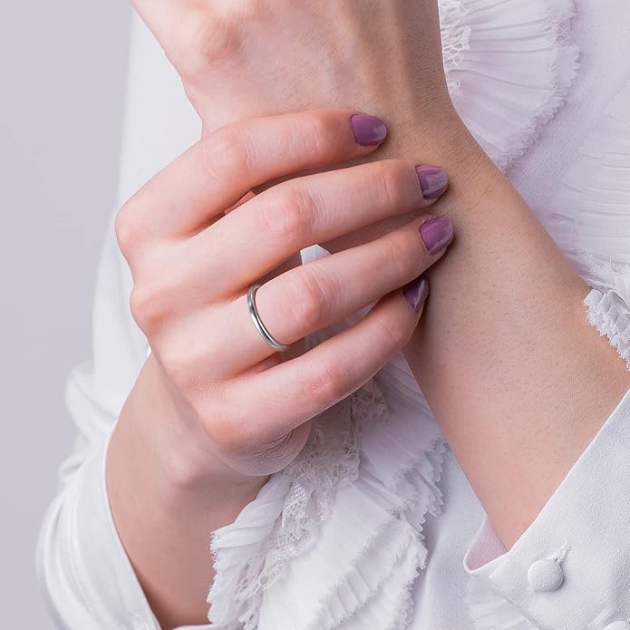 TRUMIUM 2mm 4mm 6mm 8mm Tungsten Wedding Band Ring for Men Women Gold/Rose Gold/Silver Domed High Polish Comfort Fit 4-15