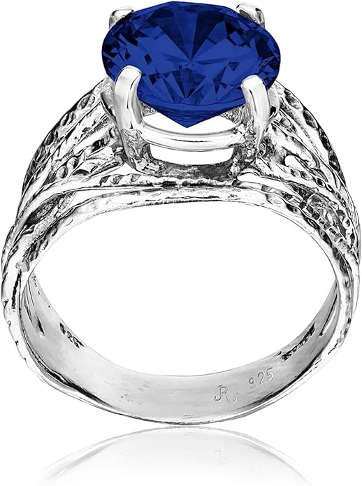 JEAN RACHEL JEWELRY 925 Sterling Silver Ring - Wrap Vintage Design with Prong Set Round Cubic Zirconia - Hypoallergenic, Lead & Nickel Free - Artisan Handcrafted Statement Rings for Women