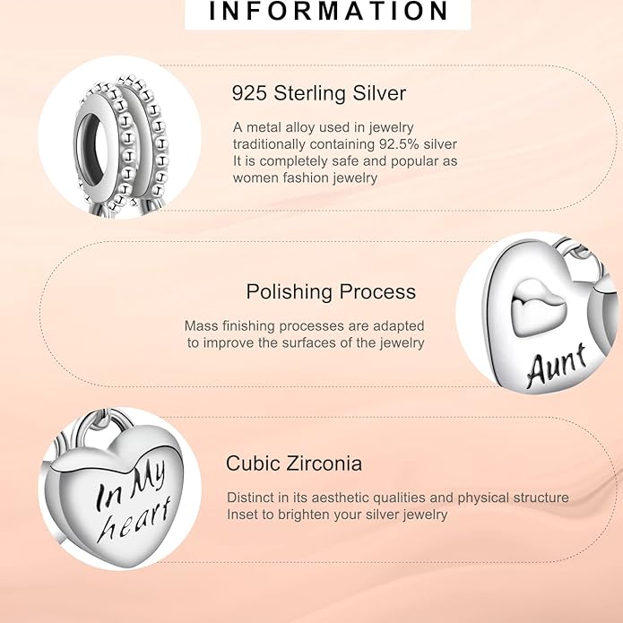 Annmors Charms for Bracelets Family Animal Safety Chains Nature Dangle for Women Bracelets & Necklace Pendant