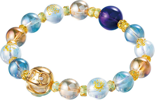 Japan money luck feng shui Daruma bracelet wealth friendship Japanese traditional lucky charm good fortune unisex 6-8 inches stretch