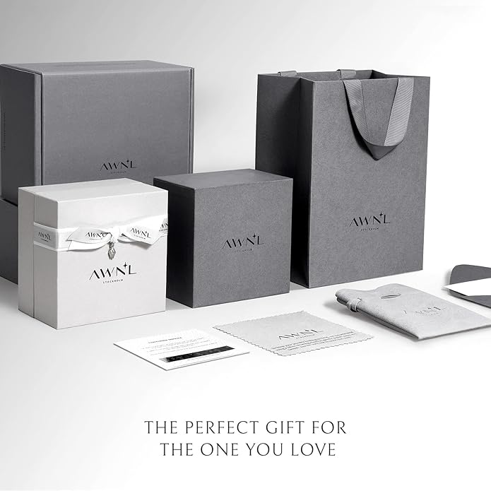 AWNL® Men's Beaded Bracelet with Sterling Silver Engraved Runes Charm 12mm Bronzite Dumortierite Obsidian Natural Gemstone Gift for Men, 6.1''-7.9''