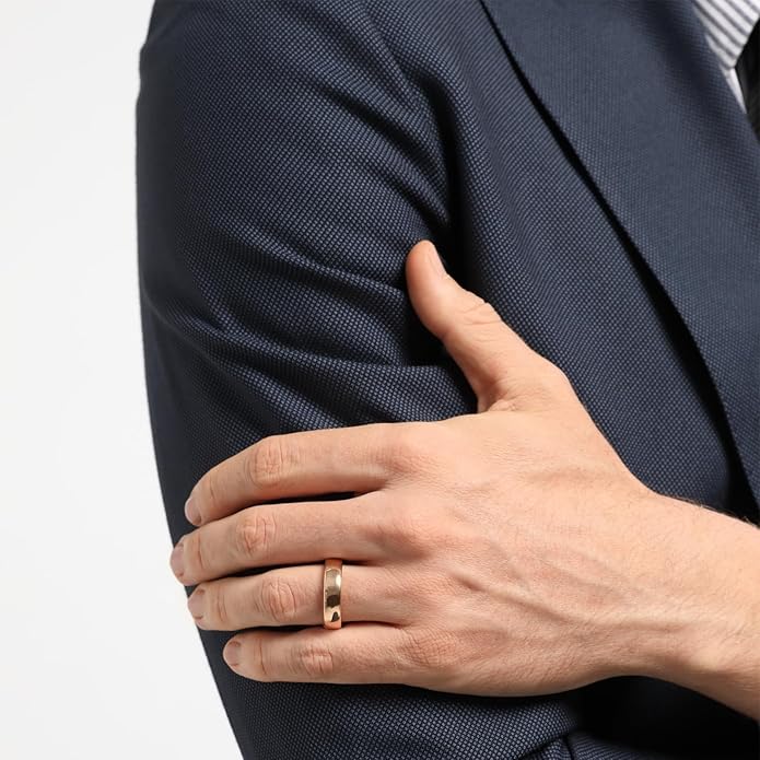 TRUMIUM 2mm 4mm 6mm 8mm Tungsten Wedding Band Ring for Men Women Gold/Rose Gold/Silver Domed High Polish Comfort Fit 4-15