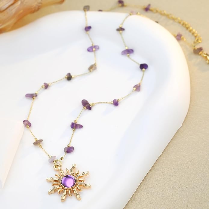 Charm Necklace for Women Gold Evil Eye Sun Moon Flower Coin Pendant Necklace Dainty Paperclip Chain Vintage Luck Amulet Choker Necklaces Celestial Jewelry Gift