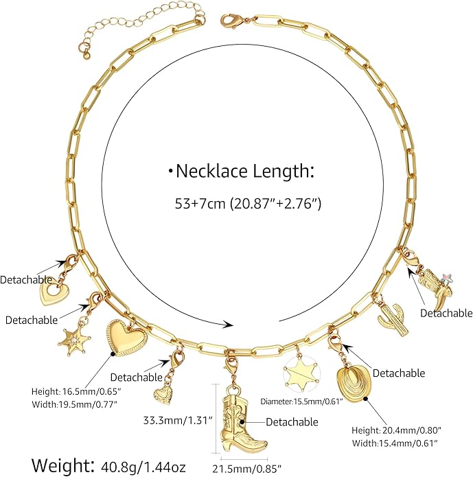 Charm Necklace for Women Gold Evil Eye Sun Moon Flower Coin Pendant Necklace Dainty Paperclip Chain Vintage Luck Amulet Choker Necklaces Celestial Jewelry Gift