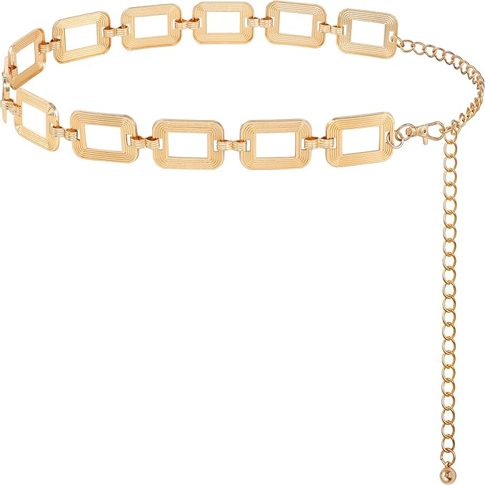 FIORETTO Chain Belts for Women Fashion Metal Waist Chain Chunky Belts for Dresses Jeans