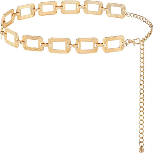 FIORETTO Chain Belts for Women Fashion Metal Waist Chain Chunky Belts for Dresses Jeans