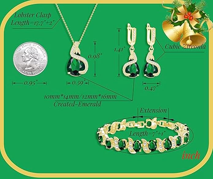 GZWHD Jewelry Set for Women Water Drop Cubic Zirconia Artificial Crystal Earrings Pendant Necklace Open Ring Tennis Bracelet Wedding Anniversary Birthday Engagement Gift for Bridesmaid Wife Girlfriend Friend