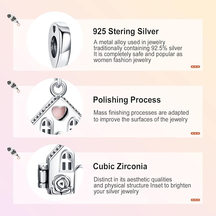 Annmors Charms for Bracelets Family Animal Safety Chains Nature Dangle for Women Bracelets & Necklace Pendant