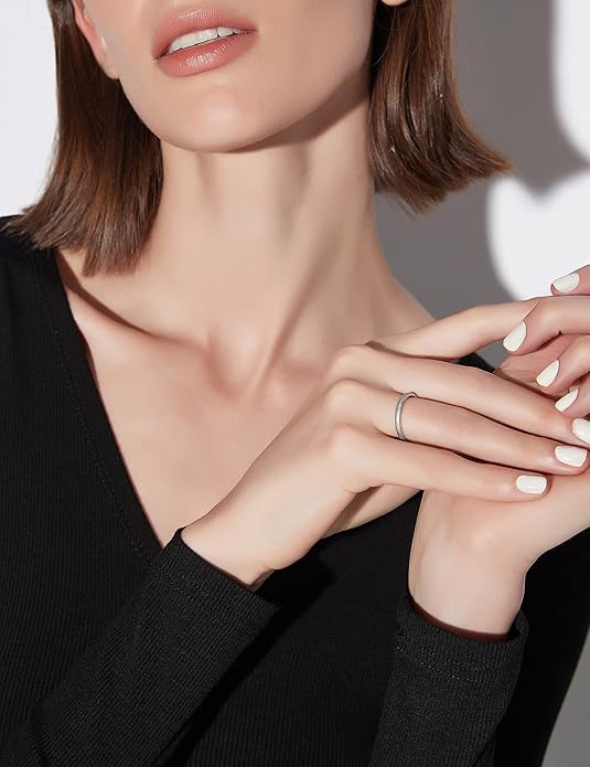 Greenpod 2mm 4mm 6mm Tungsten Wedding Bands Ring for Women Men Rose Gold/Silver/Gold/Black Polished Slim Engagement Promise Rings Comfort Fit Size 4-13