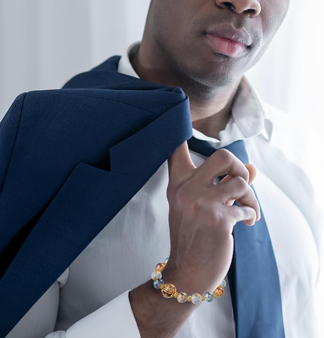 Japan money luck feng shui Daruma bracelet wealth friendship Japanese traditional lucky charm good fortune unisex 6-8 inches stretch