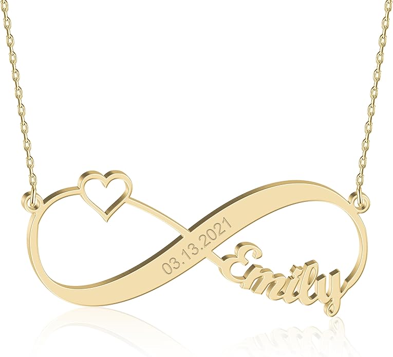 Custom Name Necklace - 925 Sterling Silver & 316 Stainless Steel, 14 Fonts & Multi-Language Options, 4 Colors, 5 Chain Styles, Personalized Gift with Premium Box