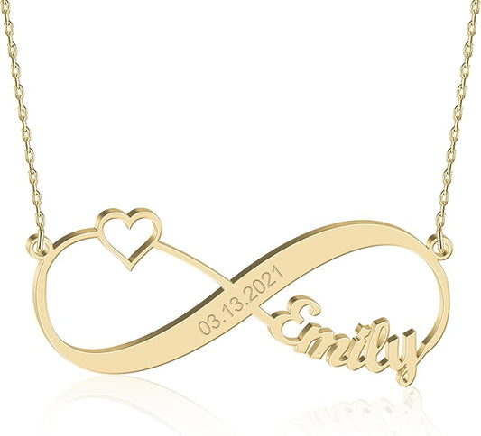 Custom Name Necklace - 925 Sterling Silver & 316 Stainless Steel, 14 Fonts & Multi-Language Options, 4 Colors, 5 Chain Styles, Personalized Gift with Premium Box