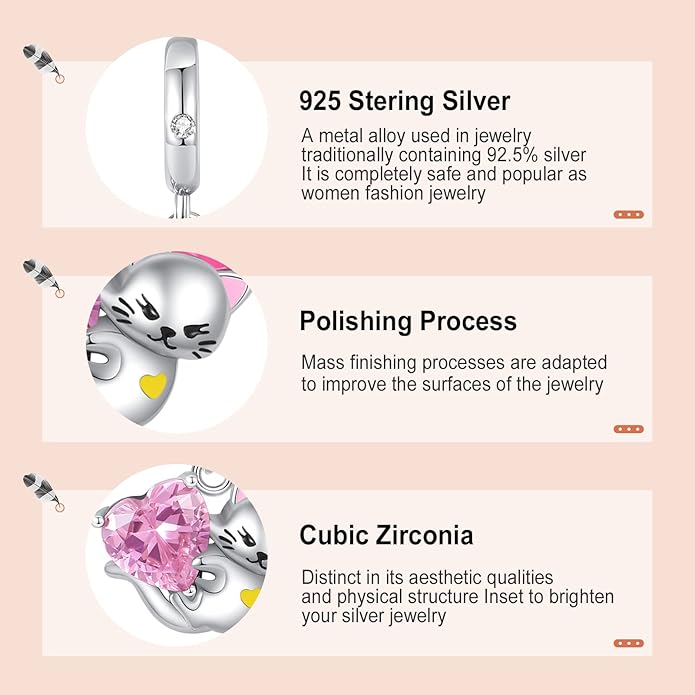 Annmors Charms for Bracelets Family Animal Safety Chains Nature Dangle for Women Bracelets & Necklace Pendant