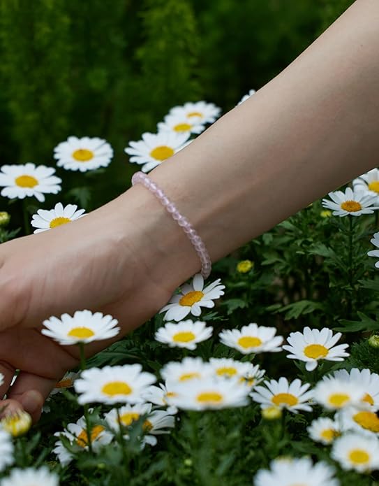 Handmade Natural Stone Beaded Stretch Bracelets,Healing Crystals Protection Bracelet,Spiritual Jewelry Gifts for Women & Men,Replacement Beads Included