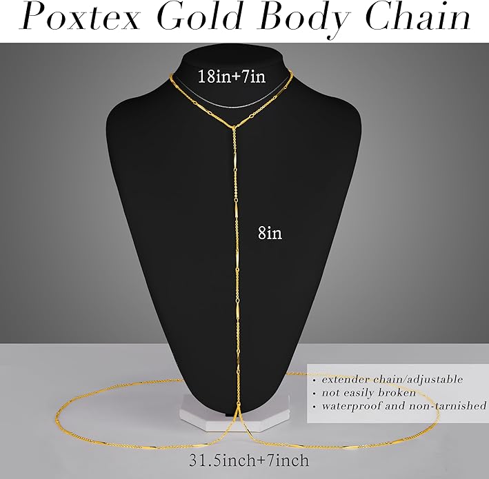 Body Chain for Women, Gold waist Chain, Dainty Beads Rope Layered Belly Chain Summer Beach bikini, Sexy Waist Jewelry Accessory gifts for Women