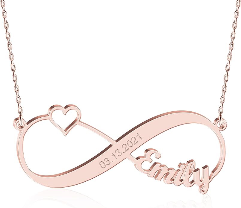 Custom Name Necklace - 925 Sterling Silver & 316 Stainless Steel, 14 Fonts & Multi-Language Options, 4 Colors, 5 Chain Styles, Personalized Gift with Premium Box