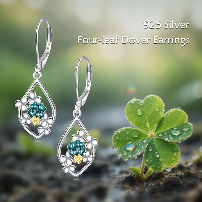 Scottish Thistle/Sunflower/Violet/Daffodil/Orchid Earrings Sterling Silver Flower Dangle Dangling Drop Boho Earrings Jewelry Gifts for Women