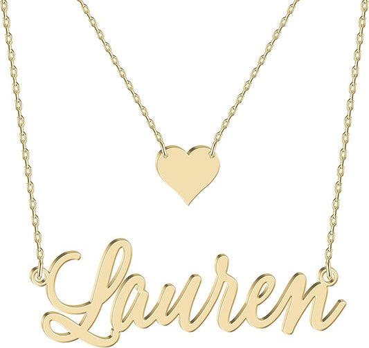 Custom Name Necklace - 925 Sterling Silver & 316 Stainless Steel, 14 Fonts & Multi-Language Options, 4 Colors, 5 Chain Styles, Personalized Gift with Premium Box