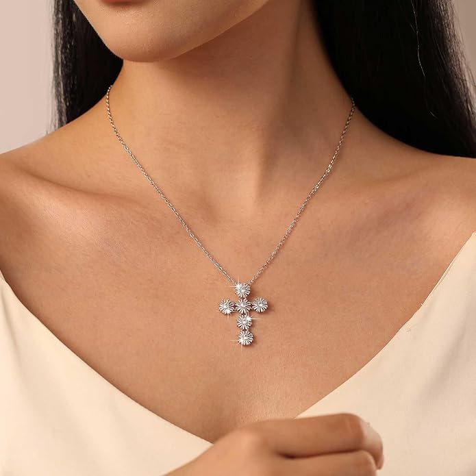 Silver Pendant Necklace for Women, Womens Necklaces Trendy Silver Jewelry, Fashion Necklace Gifts for Women