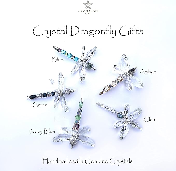Crystal Dragonfly Blue Navy