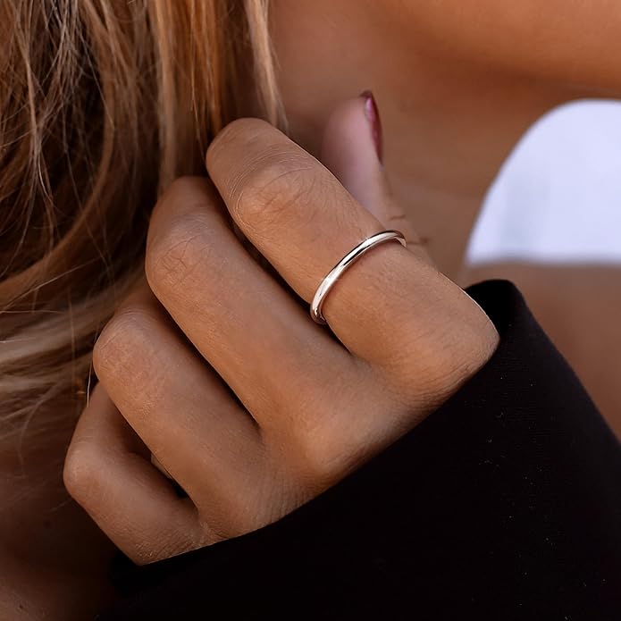 Jstyle 2mm 4mm 6mm 8mm Tungsten Rings for Men Women Hypoallergenic Wedding Band Rings Gold/Silver Domed High Polish Comfort Fit Size 6-12 Not Tarnished