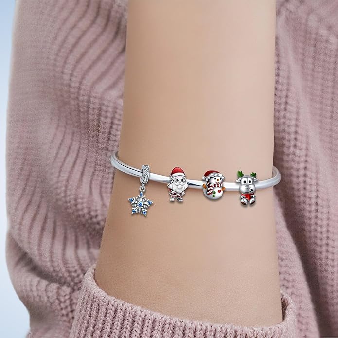 Annmors Charms for Bracelets Family Animal Safety Chains Nature Dangle for Women Bracelets & Necklace Pendant