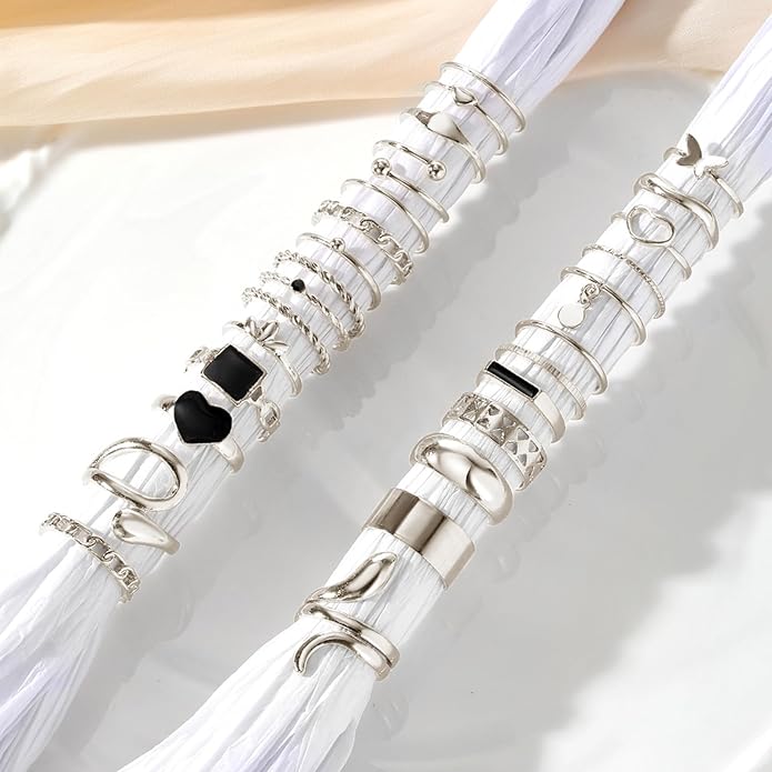 IFKM 51 Pcs Gold Knuckle Rings Set For Women Girls Vintage Stackable Joint Finger Midi Rings Dainty Cubic Zirconia Crystal Simple Twist Hollow Cute Rings Pack Jewelry Gift