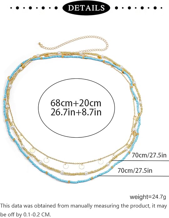 Longita Silver Gold Waist Chain Belly Chain for Women Body Chain Stomach Chains Stacked Waist Jewelry Stackable