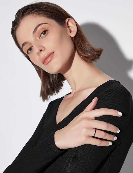 Greenpod 2mm 4mm 6mm Tungsten Wedding Bands Ring for Women Men Rose Gold/Silver/Gold/Black Polished Slim Engagement Promise Rings Comfort Fit Size 4-13