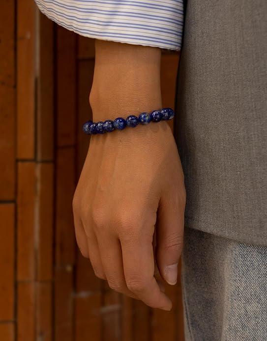 Handmade Natural Stone Beaded Stretch Bracelets,Healing Crystals Protection Bracelet,Spiritual Jewelry Gifts for Women & Men,Replacement Beads Included