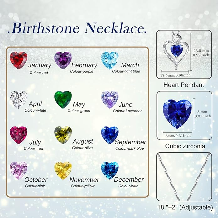 Heart Necklaces for Women 925 Sterling Silver Pendant Necklace Rose Gold Plated White Gold/14K Gold Plated Love Necklace for Her Girlfriend Wife Valentines Day Birthday Women Jewelry 18"+2"