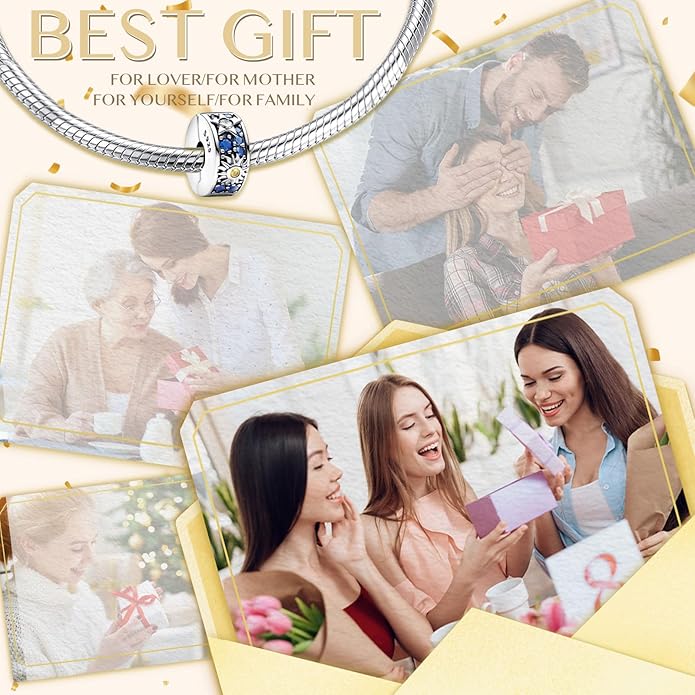 Annmors Charms for Bracelets Family Animal Safety Chains Nature Dangle for Women Bracelets & Necklace Pendant