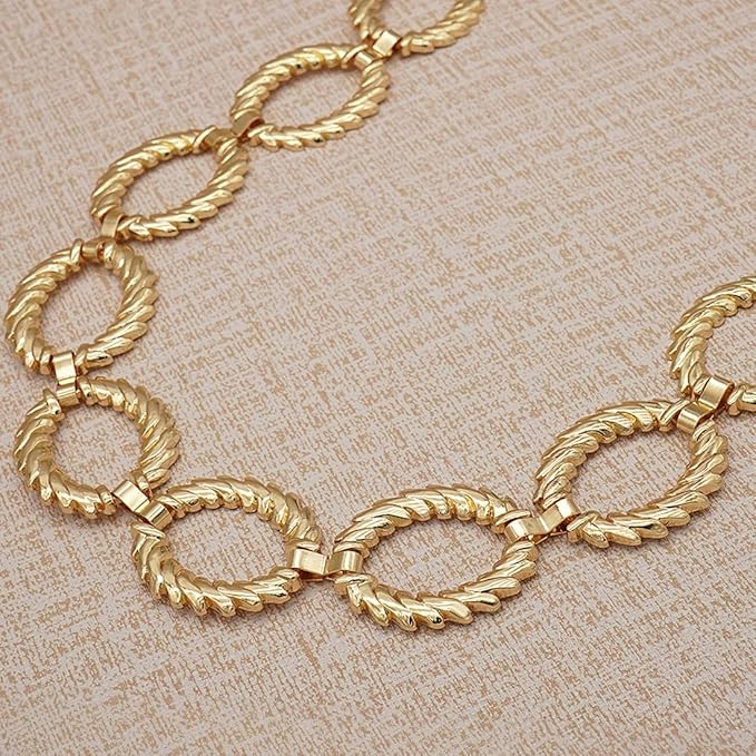 Women's Chain Belt Metal Waist Belt Chunky Belly Link Belt