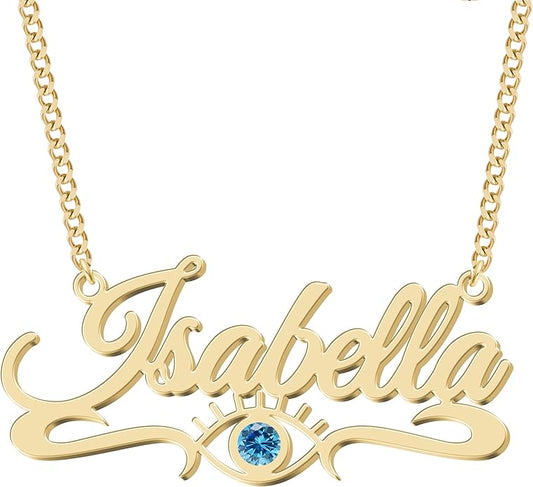 Personalized Name Necklace | Sterling Silver/Stainless Steel | 14 Fonts, 4 Colors, 5 Chains | Tarnish-Free, Handmade Gift for Women: Mom, Daughter, Sister | Ideal for Birthday, Mother's Day,Christmas