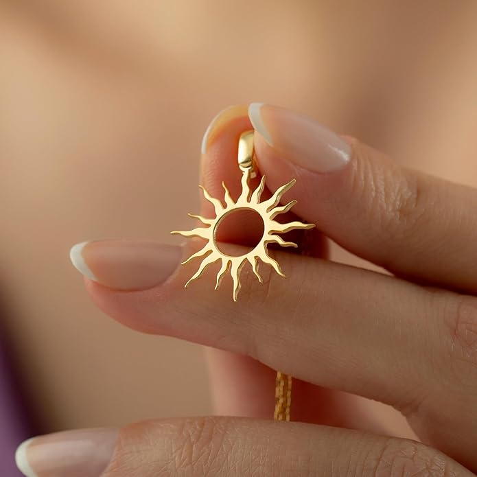 Lariat Gold Necklaces for Women - Dainty Gold Necklace Trendy 14K Gold Plated Hypoallergenic Layered Long Y-Shape Sunburst CZ T-Bar Pendant Drop Chain Necklace Set for Women Non Tarinsh Jewelry Gift