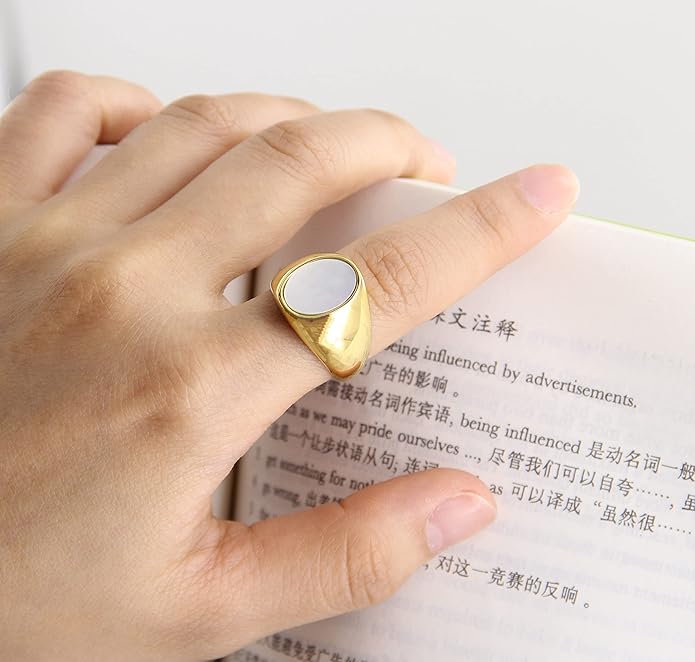 Stainless Steel Round Shape Classical Simple Plain Wedding Engagement Statement Pinky Band Signet Rings for Men Women Size 4-15