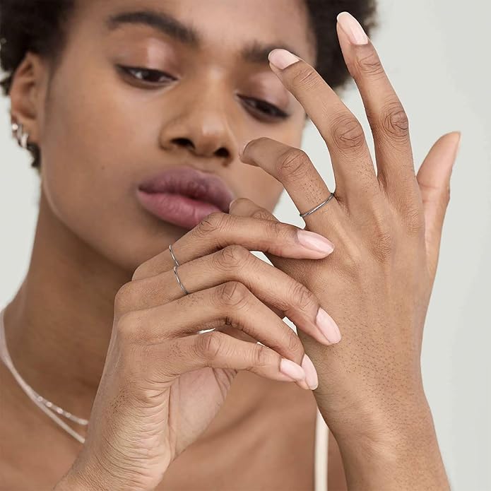 LOYALLOOK 3pcs 1mm Stainless Steel Women's Plain Band Knuckle Stacking Midi Rings Comfort Fit Silver/Gold/Rose Tone