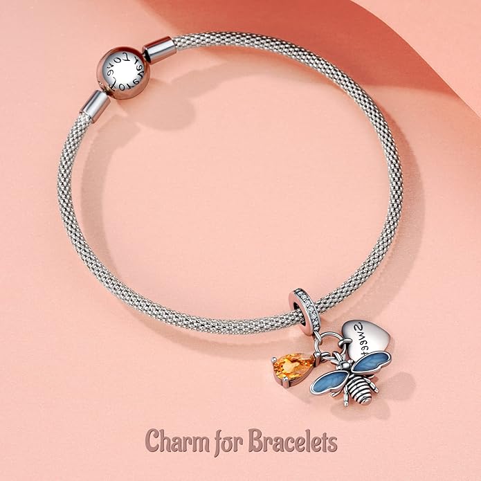 Annmors Charms for Bracelets Family Animal Safety Chains Nature Dangle for Women Bracelets & Necklace Pendant