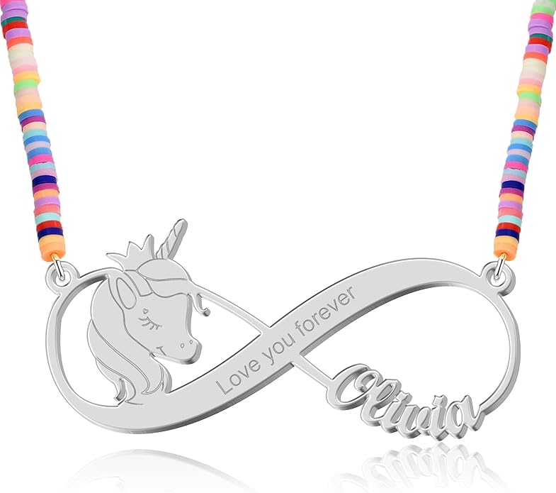 Personalized Name Necklace | Sterling Silver/Stainless Steel | 14 Fonts, 4 Colors, 5 Chains | Tarnish-Free, Handmade Gift for Women: Mom, Daughter, Sister | Ideal for Birthday, Mother's Day,Christmas