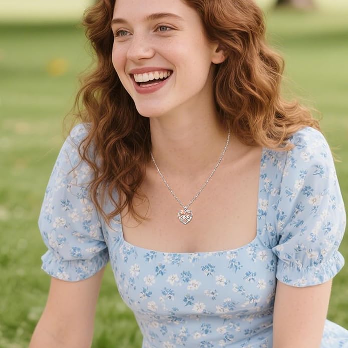 Number Necklace for Women 925 Sterling Silver Rose Angel Numbers Necklace Jewelry Birthday Gift for Grandma Mother