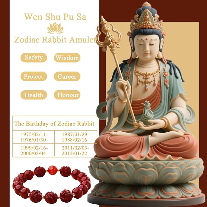 Feng Shui Triple Protection Bracelet for Women,Lucky Chinese Red Cinnabar Zodiac Prayer Bead Bracelet to Attract Wealth or Money,Mother's Day Birthday Christmas Good Luck Jewelry Gigt for Women to Bring Luck Prosperity