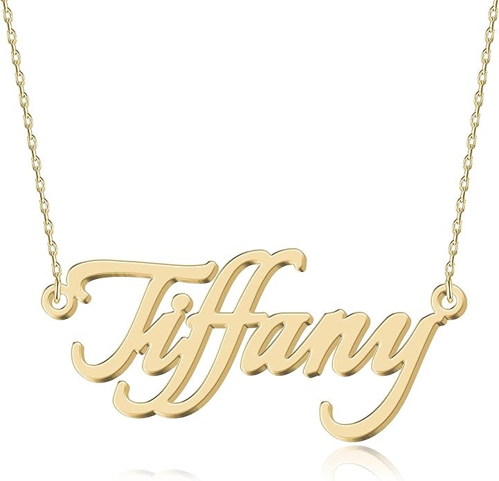 Personalized Name Necklace | Sterling Silver/Stainless Steel | 14 Fonts, 4 Colors, 5 Chains | Tarnish-Free, Handmade Gift for Women: Mom, Daughter, Sister | Ideal for Birthday, Mother's Day,Christmas