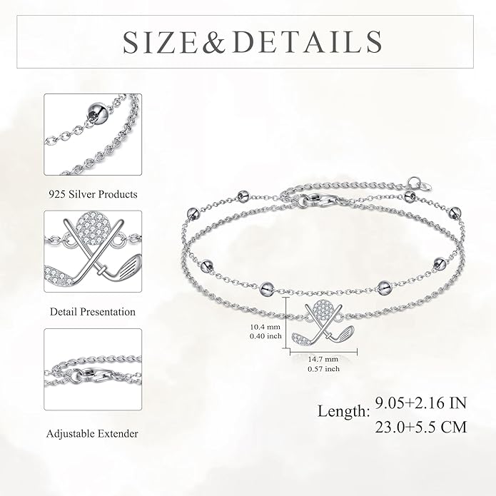 TIGER RIDER Dragonfly Anklet Sterling Silver Dragonfly Gifts Jewelry for Women with Crystal Birthday Anniversary