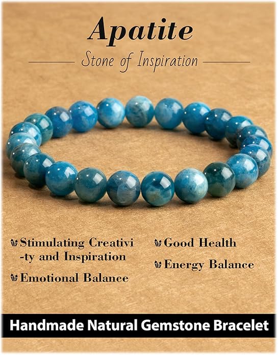 Handmade Natural Stone Beaded Stretch Bracelets,Healing Crystals Protection Bracelet,Spiritual Jewelry Gifts for Women & Men,Replacement Beads Included