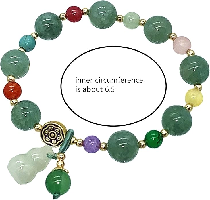 Feng Shui Handmade Chinese Wu Lou/Hu Lou Bracelet for Health and Protection (GREEN)