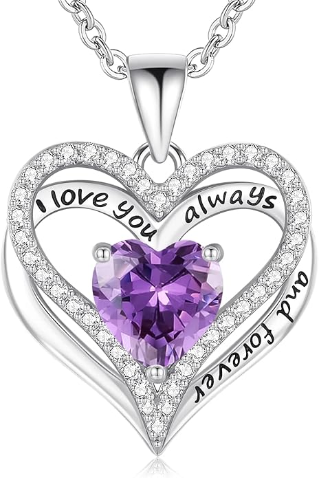 S925 Sterling Silver Necklace for Women, Wife Jewelry Rose Gold, Mom Birthday Valentines Mothers Day Gifts, Girlfriend Necklaces, Daughter Heart Jewel, Anniversary for Her