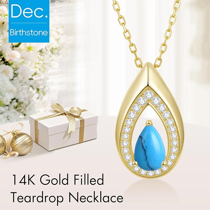 Kstyle 14K Gold Lab-Grown Moissanite/Emerald/Birthstone Pendant Necklaces for Women, Wife Girlfriend Daughter Mom Grandma Gifts, Dainty Birthday Jewelry for Her (925 Sterling Silver Base) Non Tarnish