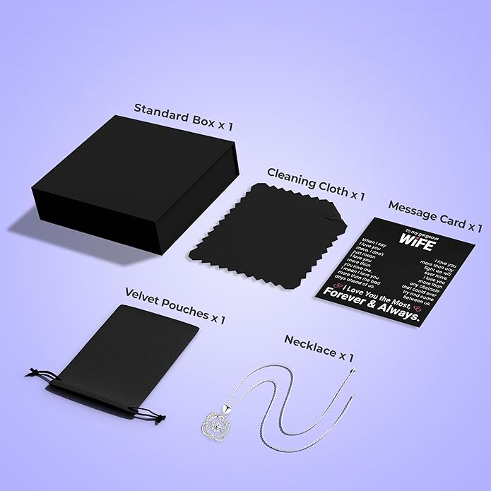 To My Wife Necklace From Husband| Anniversary or Birthday Love Gift for Her| Soulmate Mother's Day or Valentine's Day Pendant Jewelry for Hot Doe